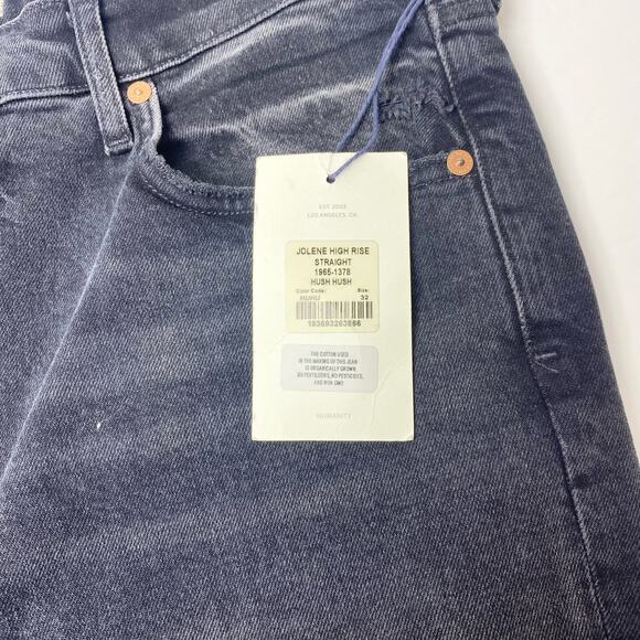 Citizens of Humanity Jeans Women's Size 32 Black Jolene High Rise Straight - Picture 6 of 7